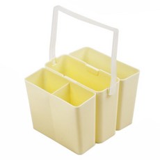 3合1便利隔層塑膠美術水桶, 黃色
