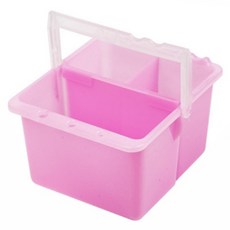 附隔層便利塑膠美術水桶 2in1, 粉紅色