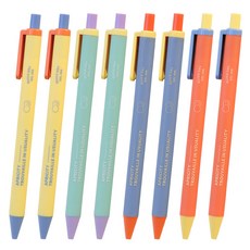 ICONIC Bubbly 凝膠筆 0.38mm 4款 x 2組, 奶油黃, 復古薄荷, 靛藍, 柑橘, 1套