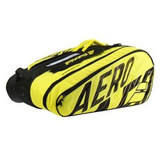BABOLAT 2021 PURE AERO x12 三層球袋, 1個, 黑色 + 黃色