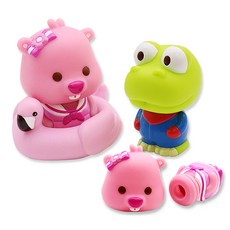 Pororo Pang Zero 水槍洗澡玩具 3件組 B款, Loopy + Crong + 紅鶴泳圈