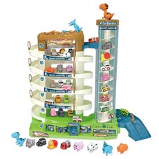 KIDZONE 恐龍停車塔軌道車, 1個, 混合顏色