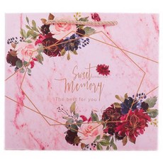 이홈베이킹 디자인 꽃 종이 쇼핑백 sweet memory 2623, 1개, 10개입