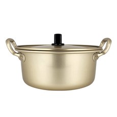 韓式雙耳泡麵鍋, 金色, 20cm, 1個