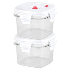 이지앤프리 에어제로 진공 밀폐용기, 2개, 650ml