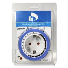 DONG HWA 方形插座定時器 電氣設備輔料 1孔 DH-07, 7.5cm, 1個, 混合顏色