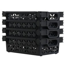 IRIS OHYAMA 愛麗思歐雅瑪 DB 收納籃, 黑色, 4個