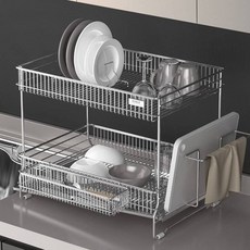 ENEX 全不鏽鋼304餐具瀝水架 側面型, 單色, 第二階段