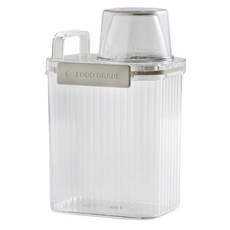 把手式密封雜糧收納桶, 1個, 透明