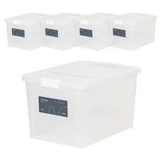 창신리빙 심플스텝 리빙박스, 화이트, 5개