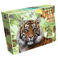 아스모디 쉐입 퍼즐 호랑이 보드게임 600피스, 혼합색상, 1개
