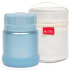 SWISS MILITARY 保溫粥桶 OKK-RKF350, 1個, 水藍色, 350ml