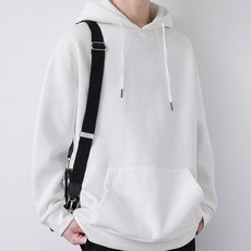 엠씨티 남녀공용 DY 3단쭈리 무지 오버핏 후드티