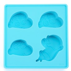 蠟筆小新 4格製冰盒, 1個, 天藍色