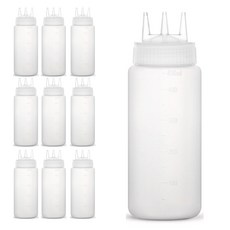 科賓 LDPE 3孔可裁剪醬料瓶 大, 10個, 450ml