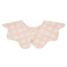 agazzang 招牌捲式圍兜, 1個, 粉紅格紋, 1入