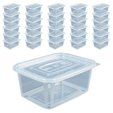 NAPKIN KOREA 長方形密封容器 50p x 0.5L + 蓋子 50p 套裝, 1組, 單品