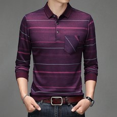 남성용 DM 솔리드 카라 포켓 티셔츠