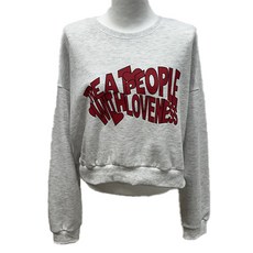 라라온 여성용 레터링 크롭 맨투맨 TSP078