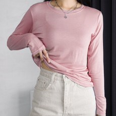 라라온 여성용 라운드넥 긴팔 티셔츠 TSP069