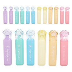 misoro 800喵喵螢光筆 6種*3入組 02352, 紫色、藍色、薄荷色、黃色、橘色、粉紅色, 1組