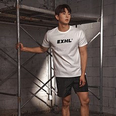 Exhale High Performer大Logo肌肉版型健身短袖T恤 EXA04