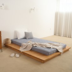 몽스홈 몽누다 차박 토퍼 일체형 매트리스, 그레이, 10cm