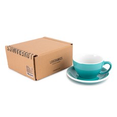 LOVERAMICS 愛陶樂 雞蛋拿鐵禮盒 300ml, 海洋綠, 1套