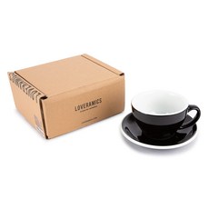 LOVERAMICS 愛陶樂 雞蛋拿鐵禮盒組 300ml, 皇家黑, 1套