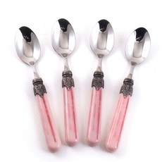 RIVADOSSI SANDRO 復古茶匙, 粉紅色, 4個