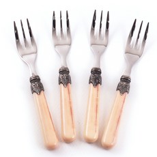 RIVADOSSI SANDRO 復古茶叉, 4個, 米色