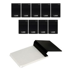 Day Story PP方格便條本筆記本 F7, 黑色, 70張, 10個