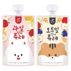 Little Spoon 水果果泥 100g + 燕麥果泥 100g 套組, 1套, 水果+燕麥