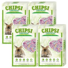 carefresh 寵物護理新鮮紙質寢具五彩紙屑, 10L, 4個