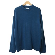 남성용 컬러풀 오버핏 라운드 니트 T2811