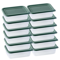 Nanu Dam 簡便可微波保鮮盒 綠色 480ml, 12個, 單品