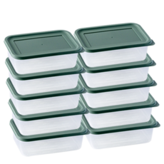 Nanu Dam 簡便可微波保鮮盒 綠色 750ml, 單品, 10個