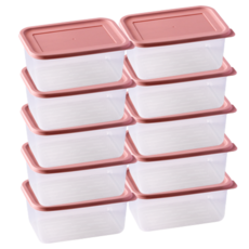나누담 간편 전자레인지 용기 직사각 세트 1000ml 핑크, 10개, 단품 10개, 단품