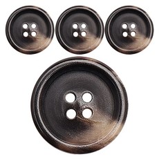 Button King 東大門鈕扣王 高級真牛角鈕扣 JWS-13, 斑紋, 4個