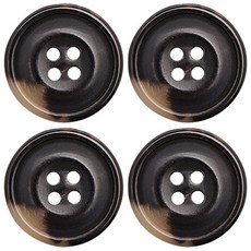 Button King 東大門鈕扣王 高級真牛角鈕扣 JWS-17, 斑紋, 4個