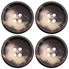 Button King 東大門鈕扣王 真牛角鈕扣 23mm JWS-16, 斑紋, 4個