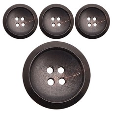 ButtonKing 高級真牛角鈕扣 JWS-18 20mm, 4顆, 棕色
