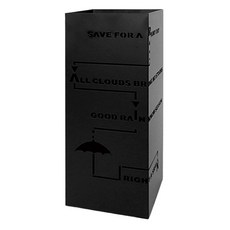 Market Plan 簡約方形鐵製雨傘架, 1個, 黑色