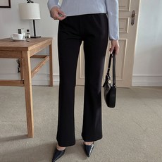 세이스타일 여성용 쫀득스판 부츠컷 밴딩 팬츠 롱