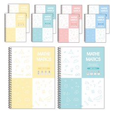 PENPIA 2000 Spring四分格數學筆記本, 隨機出貨, 10個