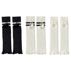 Ubly 女童用Julrang絨球暖腿套3件組