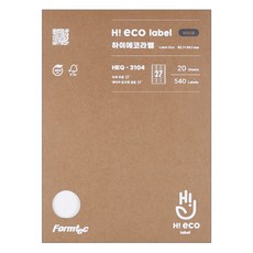 Formtec Hi-eco 條碼用標籤紙 HEQ-3104, 27格, 20個