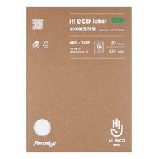 Formtec Hi-Eco 地址標籤紙 HEQ-3107, 16格, 20個