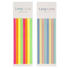 슈퍼쌤 롱롱 하이라이트 인덱스 북마커 메모지, 형광 + 파스텔, 160개입, 2개