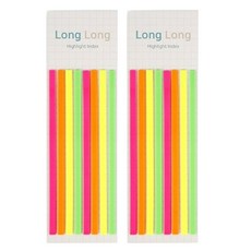 슈퍼쌤 Long Long 하이라이트 인덱스, 형광, 160개입, 2개
